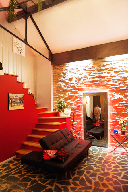 Escalier intérieur d'une maison angevine - Maine et Loire